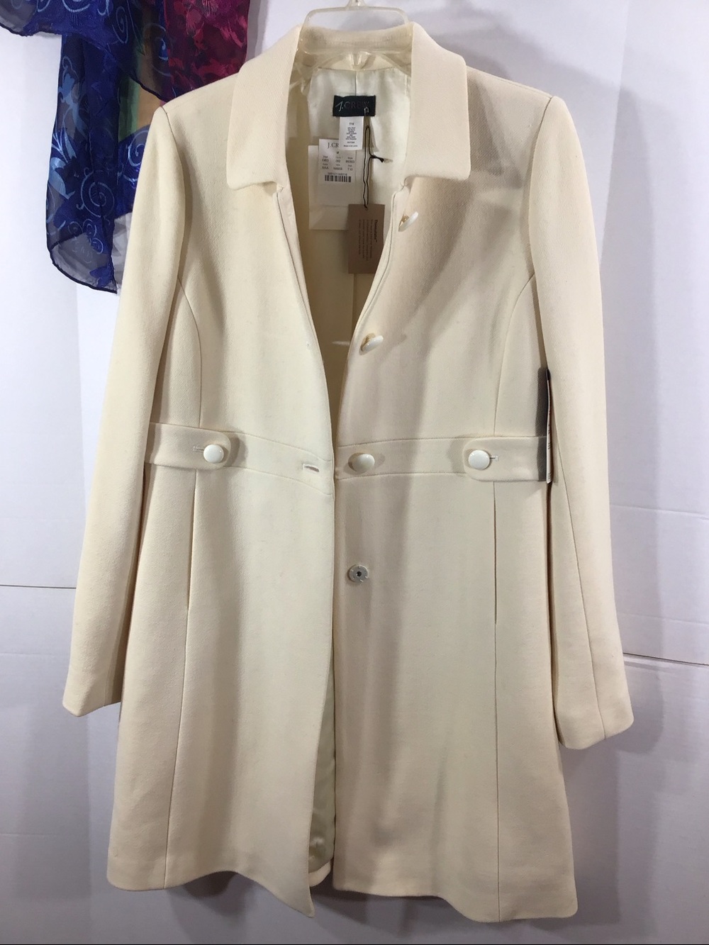 J. Crew Cream Winter White wool button front thinsulate a-line coat 10 NWT - Picture 12 of 12